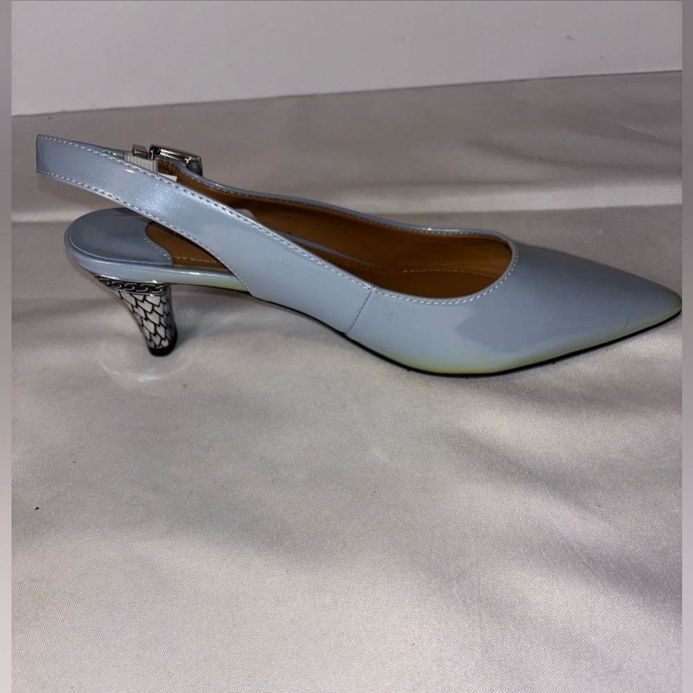 J. Renee Blue Slingback Pumps 7 1/2 M Silver Heel, Mermaidcore, Quiet Luxury